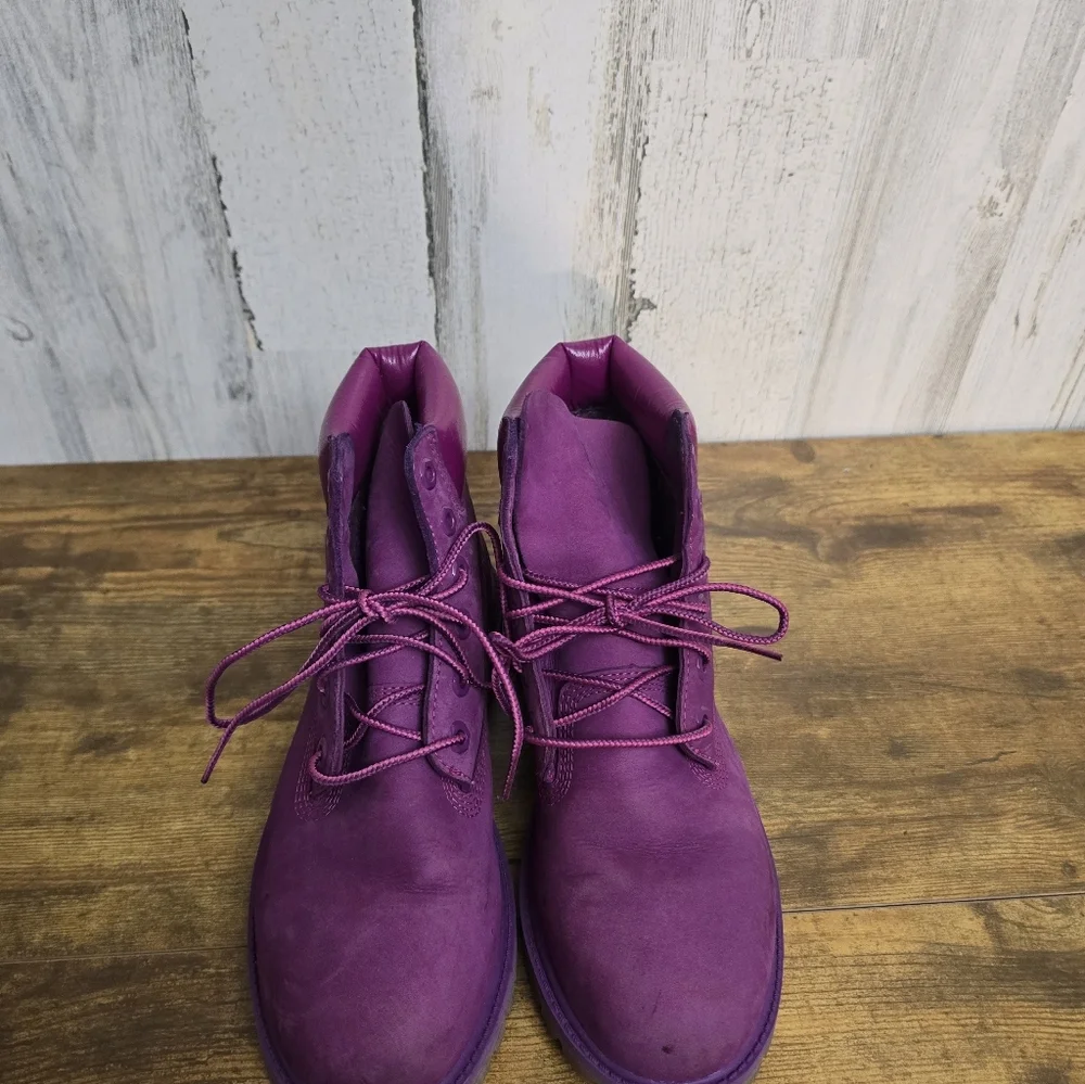 Girls Timberland Insulated Purple Boots A2830 Size 5.5